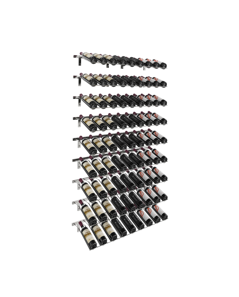 81-Bottle Matte Black Wine Display Rack Set (9 Racks) - Winerack Solutions