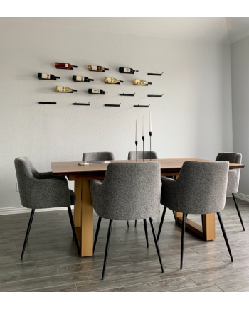 16-Bottle Matte Black Single Bottle Rack Kit (16 Pieces) - Winerack Solutions