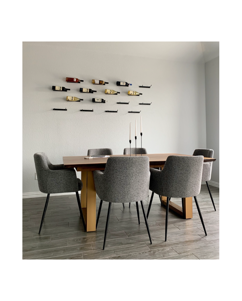 16-Bottle Matte Black Single Bottle Rack Kit (16 Pieces) - Winerack Solutions