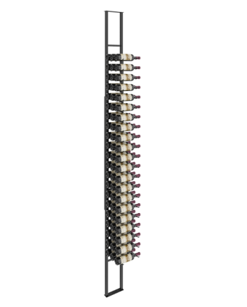 63-Bottle Floor-to-Ceiling Wine Rack Kit - Matte Black Post System - Winerack Solutions
