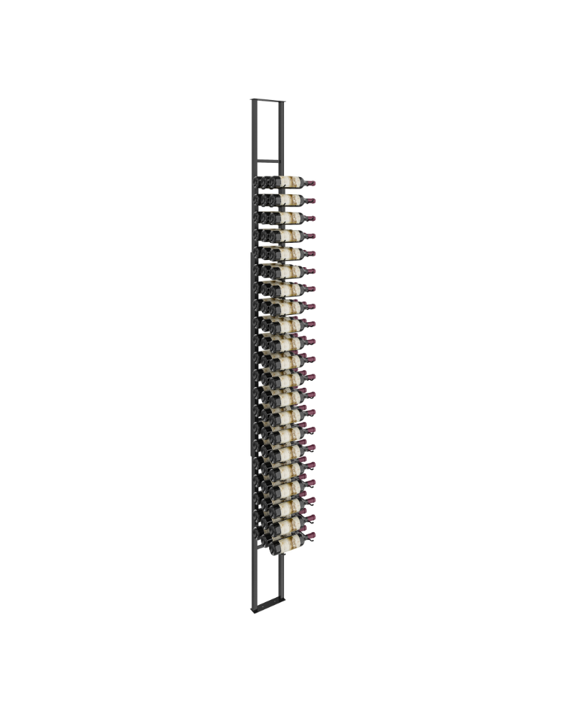 63-Bottle Floor-to-Ceiling Wine Rack Kit - Matte Black Post System - Winerack Solutions
