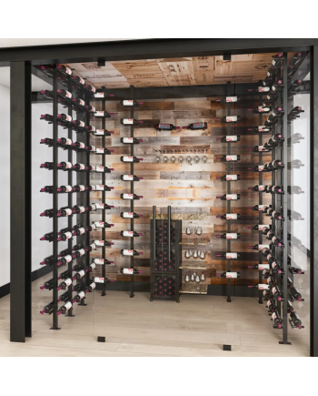 Freestanding wine bottle storage locker